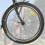 ECOTRIC 26 In. 36 V 10 Ah 350 W Step Through City Electric Bicycle with Basket 7 Speed for Adults Men and Women Pedal Assist Black A-E516646