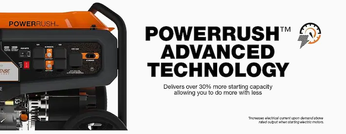 Generac GP8000E 8000W/10000W Electric Start PowerRush Gas Generator New