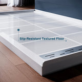 SUNNY SHOWER 32 in. W x 48 in. D x 4 in. H White Right Drain Rectangular Bases