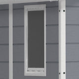 Keter Manor 4' x 6' Resin Storage Shed, All-Weather Plastic Outdoor Storage, Gray and White