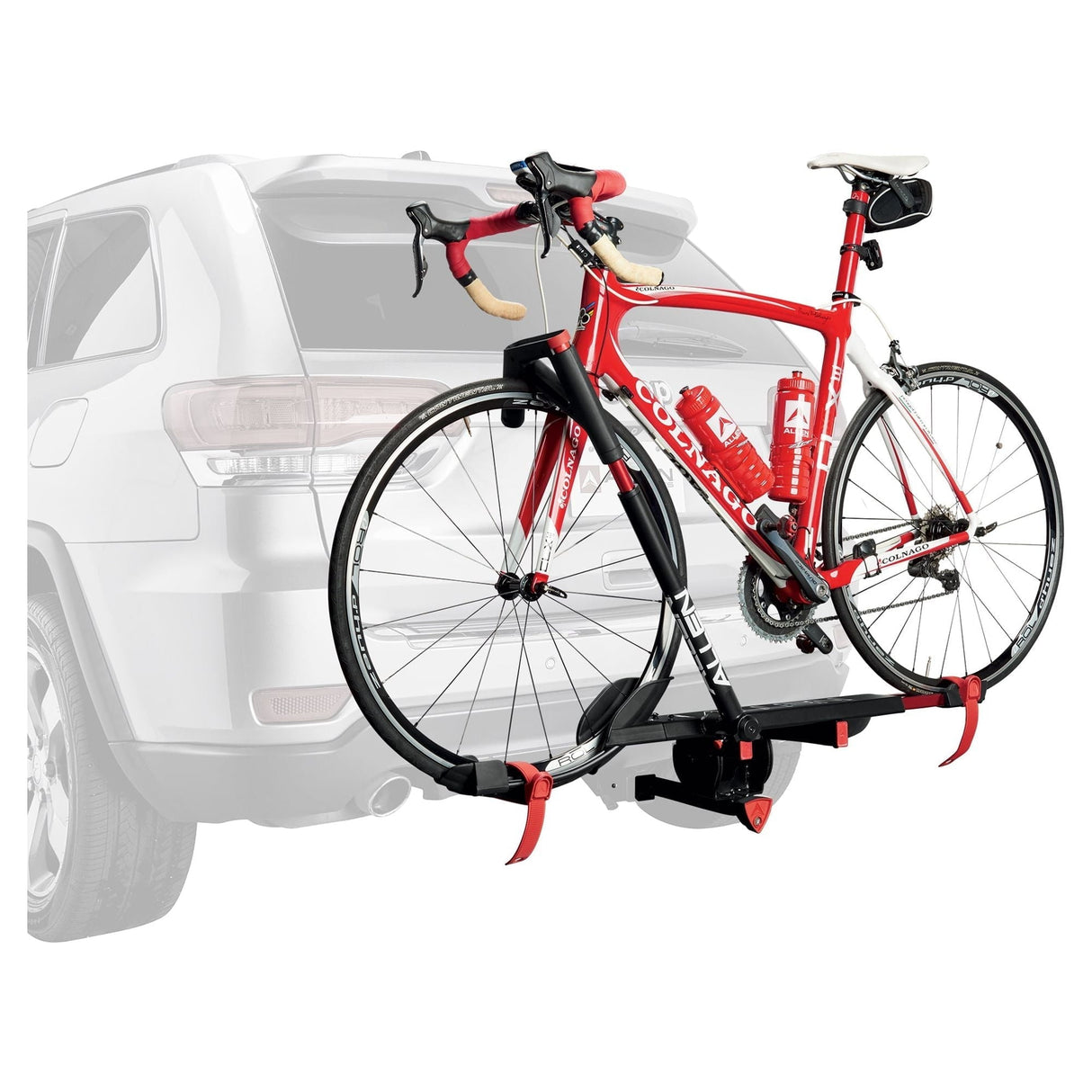 Allen Sports Premier Locking 1-Bike Carrier - Easy-Load Tray Style for 1 1/4" and 2" Receiver Hitch, Model AR100