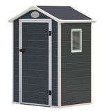 Lotus Animus Apex Plastic Shed Light Grey With Floor - Available In 2 Sizes