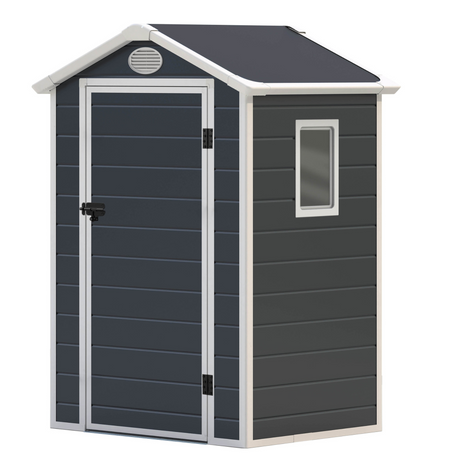 Lotus Animus Apex Plastic Shed Light Grey With Floor - Available In 2 Sizes