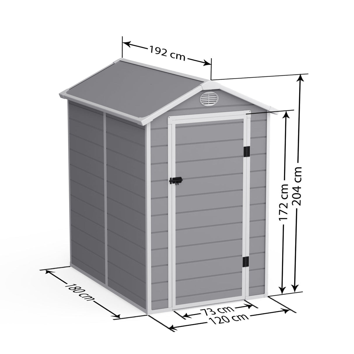 Lotus Animus Apex Plastic Shed Light Grey With Floor - Available In 2 Sizes