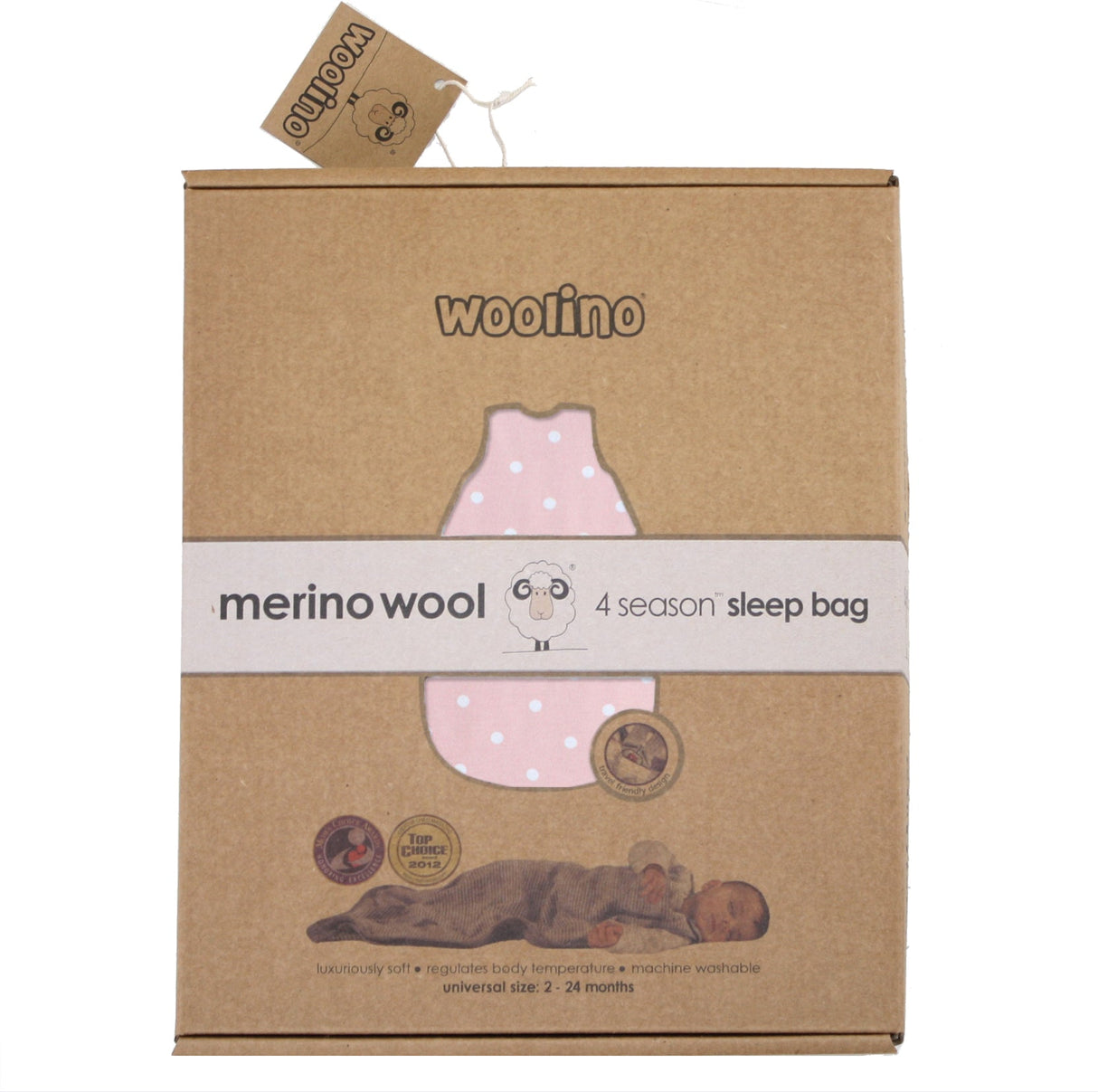 4 Season Ultimate Baby Sleep Bag, Merino Wool, 2 Months - 2 Years, Rose