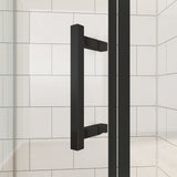 ELEGANT Pivot Enclosures With Pivot Door 36.7 in. W x 36.7 in. D x 71.8 in. H Black Finish