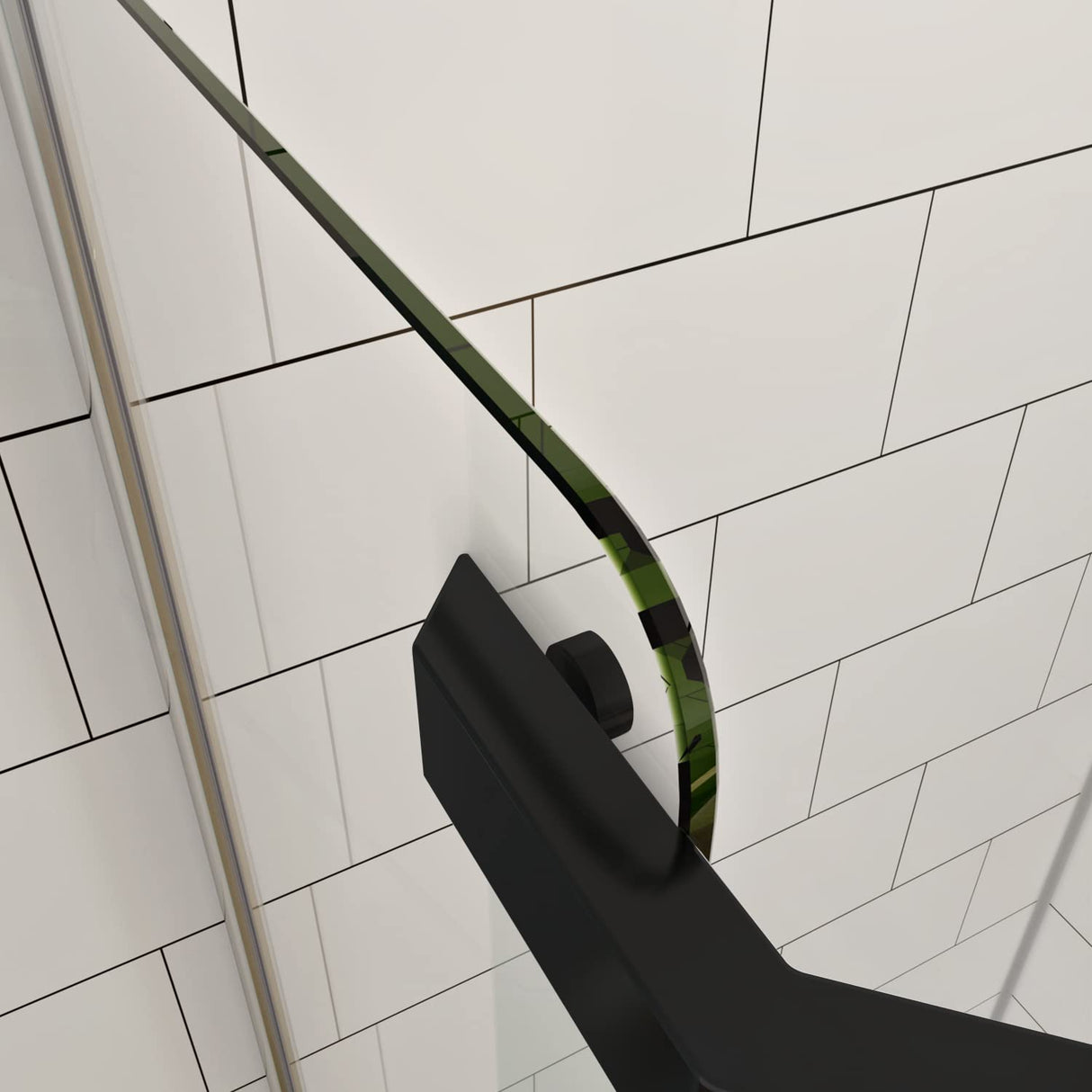 ELEGANT Pivot Enclosures With Pivot Door 36.7 in. W x 36.7 in. D x 71.8 in. H Black Finish