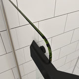 SUNNY SHOWER 36.7 in. W x 36.7 in. D x 71.8 in. H Black Finish Pivot Enclosures With Pivot Door And White Diamond Bases