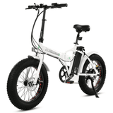 ECOTRIC 20 Inch Fat Tire Foldable 500W 36V Electric Bike Bicycle Pedal Assist Beach City Mountain E-Bike Adults Commuter Women Men White A-E516646