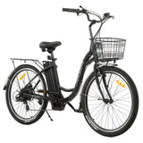 ECOTRIC Electric City 350 W Motor Cruiser Bicycle 26" 20 MPH Cityscape with Basket Removable Lithium Battery Step Through E-bike Commute for Adult Female Male Pedal Assist A-E516646