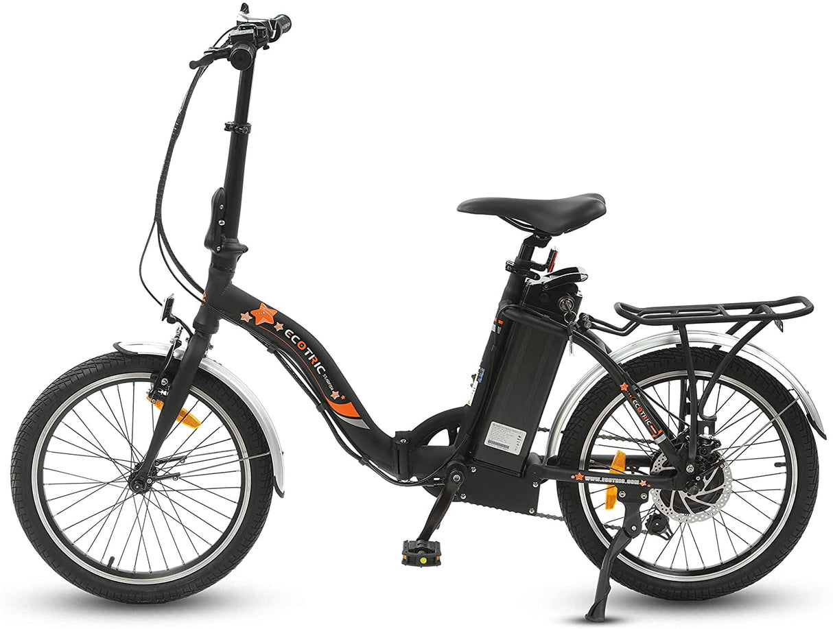 Ecotric E-Ride Electric Bike Trail Riding Ebike Girl Cruiser Foldable 20 inch Wheels 350W 36V Removable Battery 7 Speed City Commuter for Children A-E516646