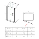 SUNNY SHOWER 1/4 Inch Frameless Chrome Finish Pivot Shower Door