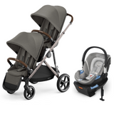 Cybex Gazelle S Double Stroller and Aton 2 Travel System