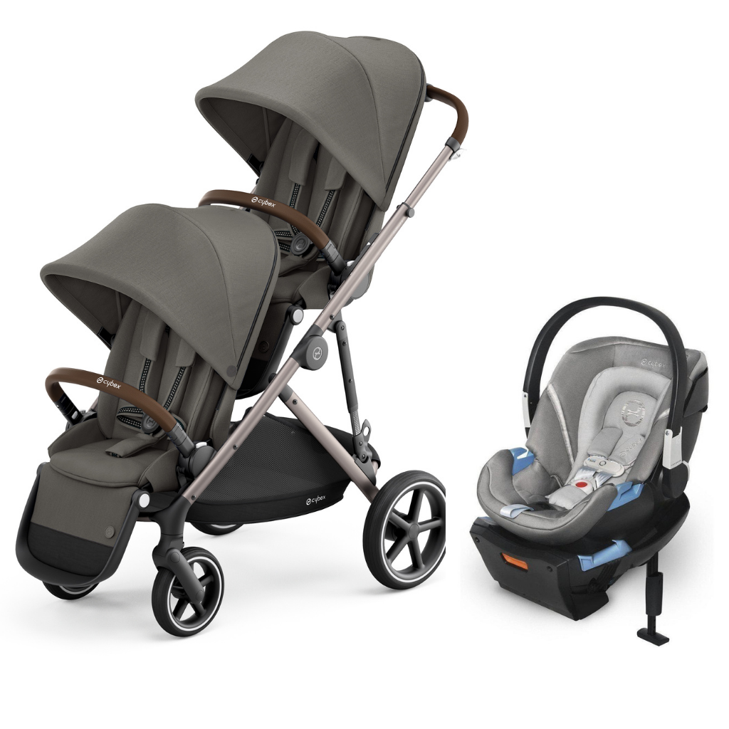Cybex Gazelle S Double Stroller and Aton 2 Travel System