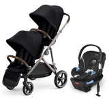 Cybex Gazelle S Double Stroller and Aton 2 Travel System