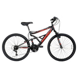 Hyper Bicycles Men's 26" Shocker Mountain Bike, Black/Red