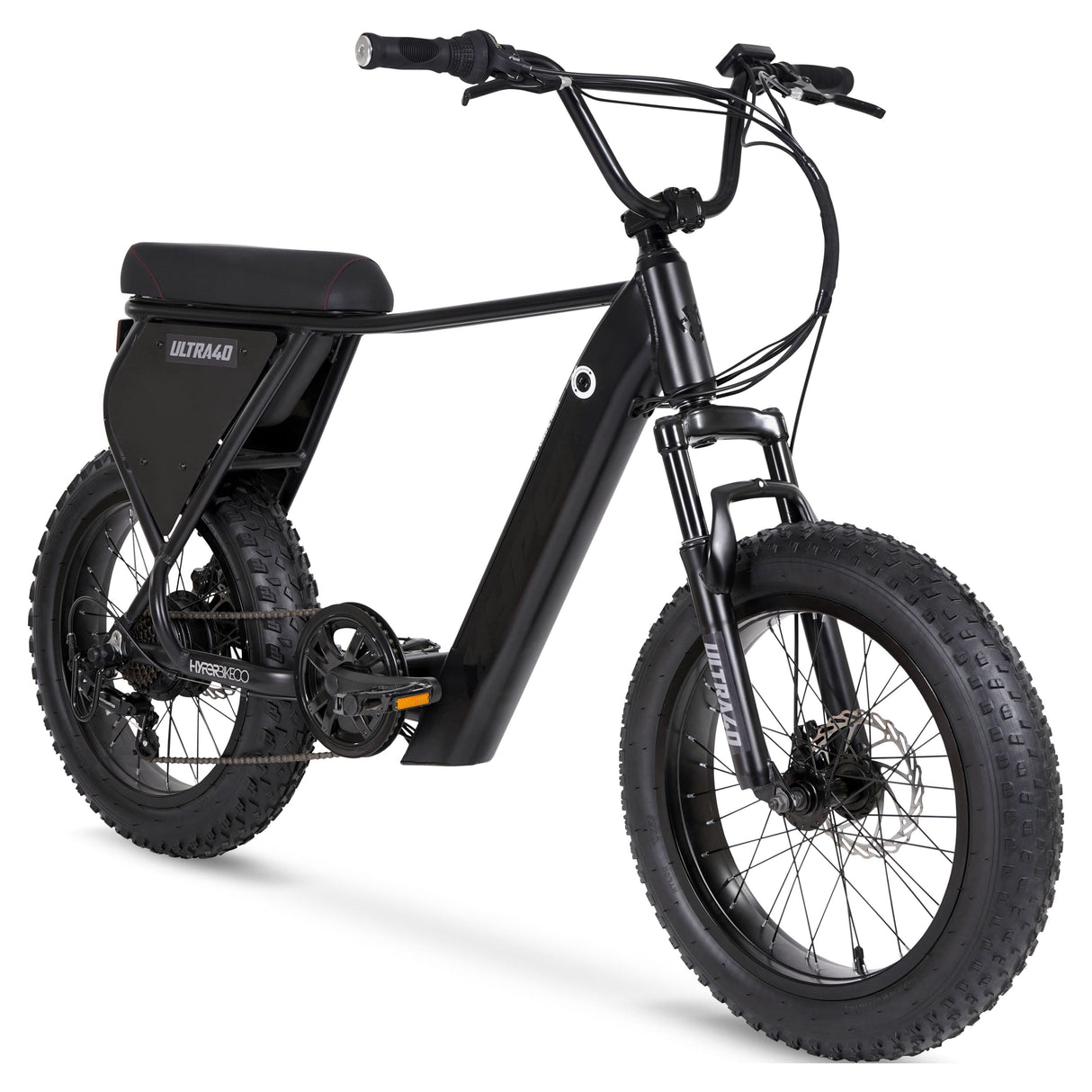 Hyper Bicycles Ultra 40 20" 36V Electric Bike for Adults, Pedal-Assist, 250W E-Bike Motor, Matte Black