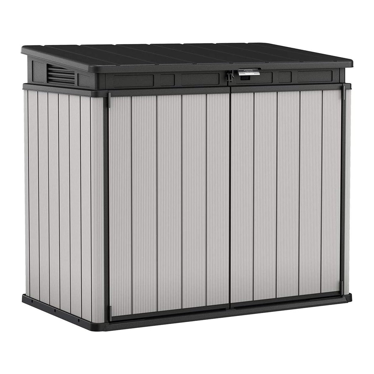 Keter Premier XL Outdoor All Weather Patio Garden Storage Shed, Light Grey