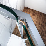 ELEGANT Pivot Enclosures With Pivot Door 36.7 in. W x 36.7 in. D x 71.8 in. H Chrome Finish