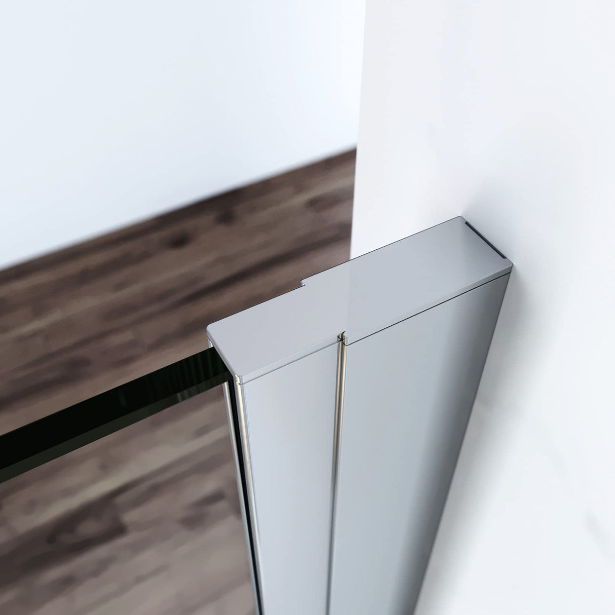 ELEGANT Pivot Enclosures With Pivot Door 36.7 in. W x 36.7 in. D x 71.8 in. H Chrome Finish