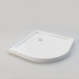 SUNNY SHOWER 37.5 in. W x 37.5 in. D x 72 in. H Chrome Finish Quadrant Enclosures With Sliding Doors And White Quadrant Base