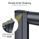 SUNNY SHOWER 36 in. W x 36 in. D x 72 in. H Black Finish Corner Entry Enclosure With Sliding Doors