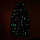 4 Season Ultimate Toddler Sleep Bag, Merino Wool, 2 - 4 Years, Space - GLOW IN THE DARK