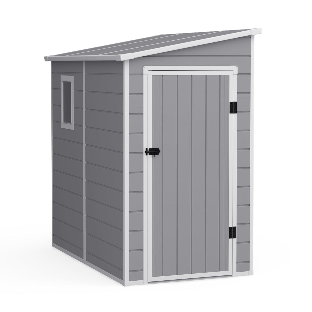 Lotus Veritas 6ftx4ft Lean To Plastic Shed Light Grey With Floor