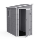Lotus Veritas 6ftx4ft Lean To Plastic Shed Light Grey With Floor