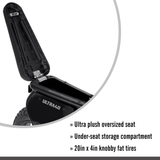 Hyper Bicycles Ultra 40 20" 36V Electric Bike for Adults, Pedal-Assist, 250W E-Bike Motor, Matte Black