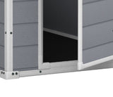 Keter Manor 4' x 6' Resin Storage Shed, All-Weather Plastic Outdoor Storage, Gray and White