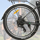 ECOTRIC Electric City 350 W Motor Cruiser Bicycle 26" 20 MPH Cityscape with Basket Removable Lithium Battery Step Through E-bike Commute for Adult Female Male Pedal Assist A-E516646