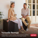 Keter Borneo 110 Gal Rattan Resin Patio Storage Deck Box & Bench (2 Pack)