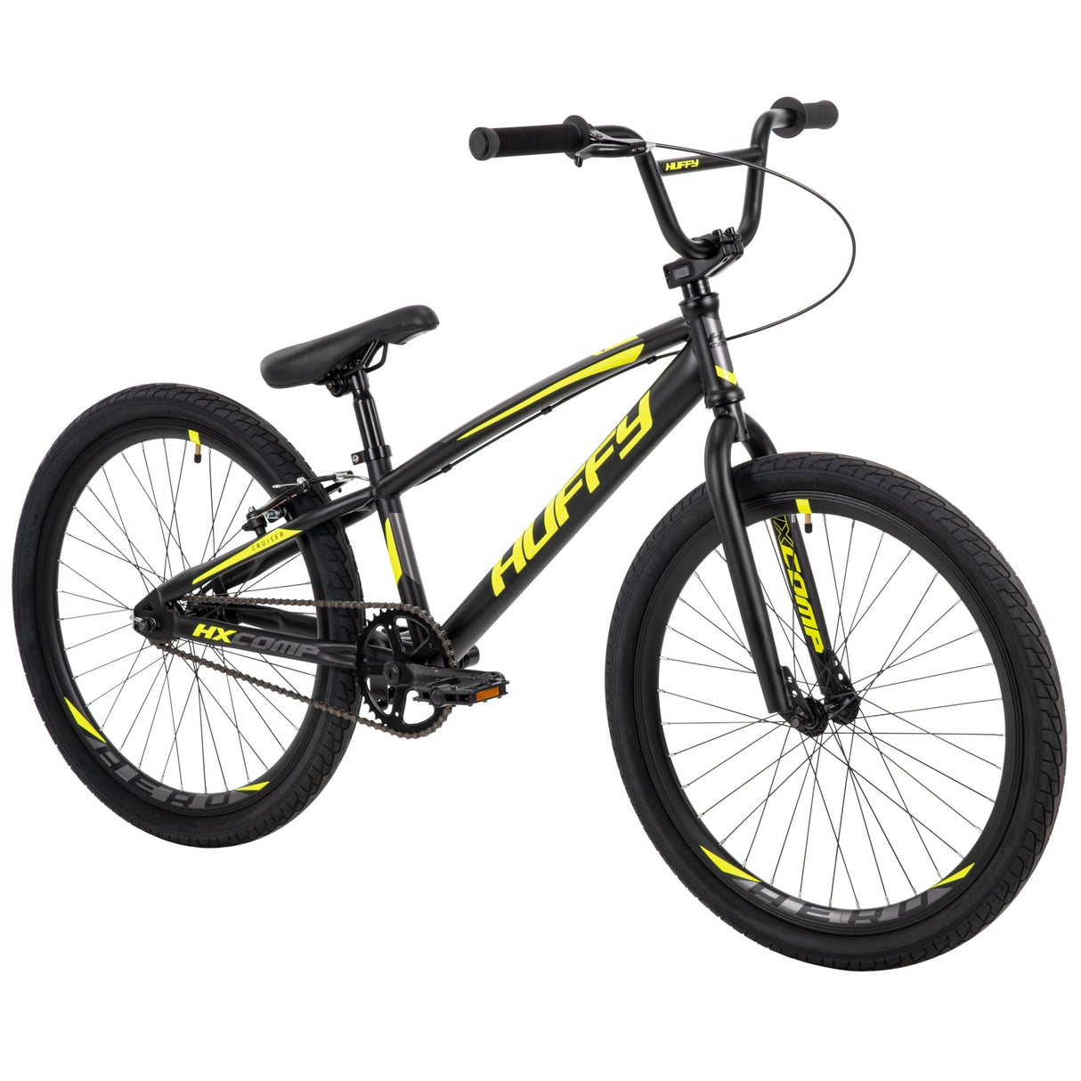 Huffy HX Cruiser 24-inch BMX Bike for Boys, Black/Yellow