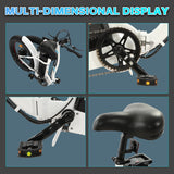 ECOTRIC 20" 500W 12.5Ah Folding Electric Bicycle E-bike Fat Tire Foldable Pedal Assist Bike Children UL A-E516646