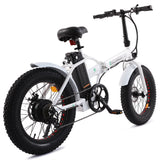 ECOTRIC 20 Inch Fat Tire Foldable 500W 36V Electric Bike Bicycle Pedal Assist Beach City Mountain E-Bike Adults Commuter Women Men White A-E516646