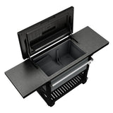 Keter Outdoor Patio Cooler Ice Chest Insulated Beverage Bar Cart, Gray