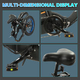 ECOTRIC 500 W 36 V E-Ride Foldable 20“ Electric Bicycle Fat Tire Removable Battery 7 Speed Children A-E516646