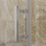 SUNNY SHOWER 36.7 in. W x 36.7 in. D x 71.8 in. H Frosted Chrome Finish Pivot Enclosures With Pivot Door