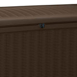 Keter Borneo 110 Gal Rattan Resin Patio Storage Deck Box & Bench (2 Pack)