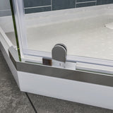 SUNNY SHOWER 36.7 in. W x 36.7 in. D x 71.8 in. H Chrome Finish Pivot Enclosures With Pivot Door And White Diamond Bases