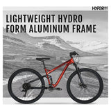 Hyper Bicycles Men's 29" Explorer Dual Suspension Mountain Bike, Red