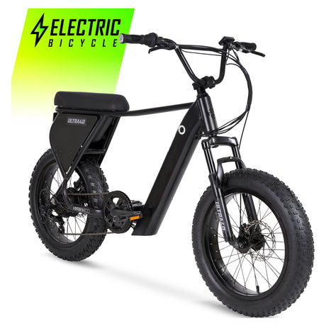Hyper Bicycles Ultra 40 20" 36V Electric Bike for Adults, Pedal-Assist, 250W E-Bike Motor, Matte Black