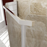 SUNNY SHOWER 36.7 in. W x 36.7 in. D x 71.8 in. H Frosted Chrome Finish Pivot Enclosures With Pivot Door