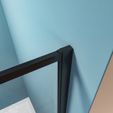 SUNNY SHOWER 34 in. W x 72 in. H Black Finish Walk-in Shower Enclosures