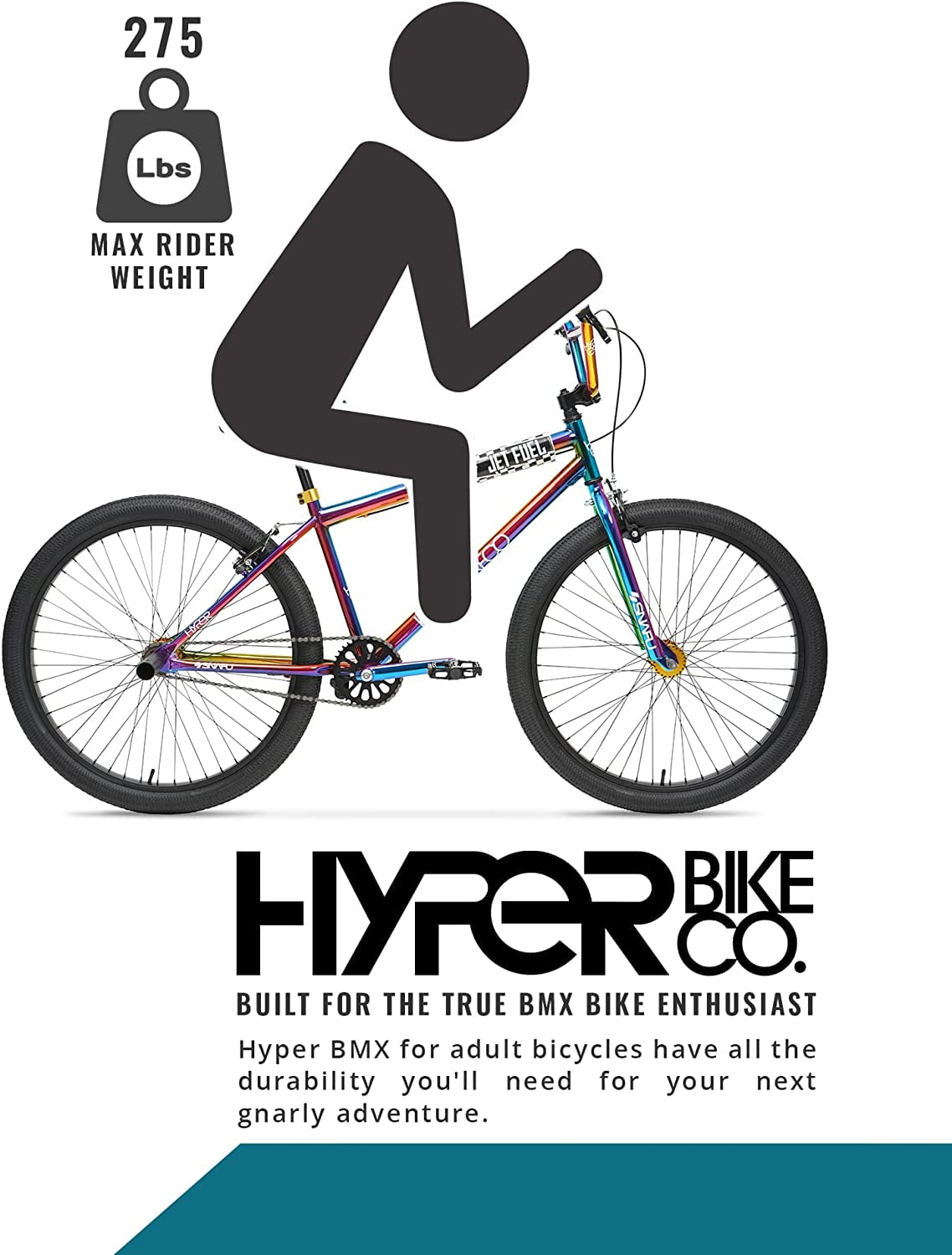 Hyper Bicycles 26" Jet Fuel BMX Bike for Adults