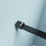 SUNNY SHOWER 34 in. W x 72 in. H Black Finish Walk-in Shower Enclosures