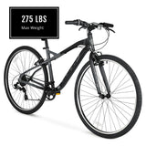 Hyper Bicycles 700c Urban Bike for Adults, Gray