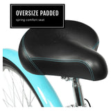 Hyper Bicycle 26" Woman's Commute Bike with Basket, Neon Teal