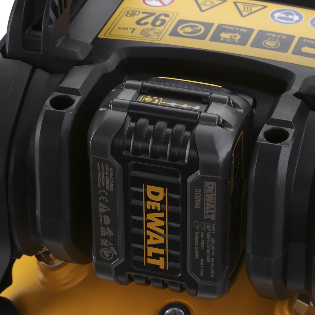 DeWalt DCC1054T2-GB 54v XR FLEXVOLT Cordless 10L Air Compressor inc 2x DCB546 Batts